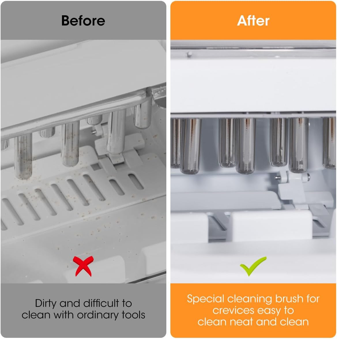 AIEVE Ice Machine Cleaner Brush Sets, 10 Pcs Ice Maker Cleaner Tools Kits with C