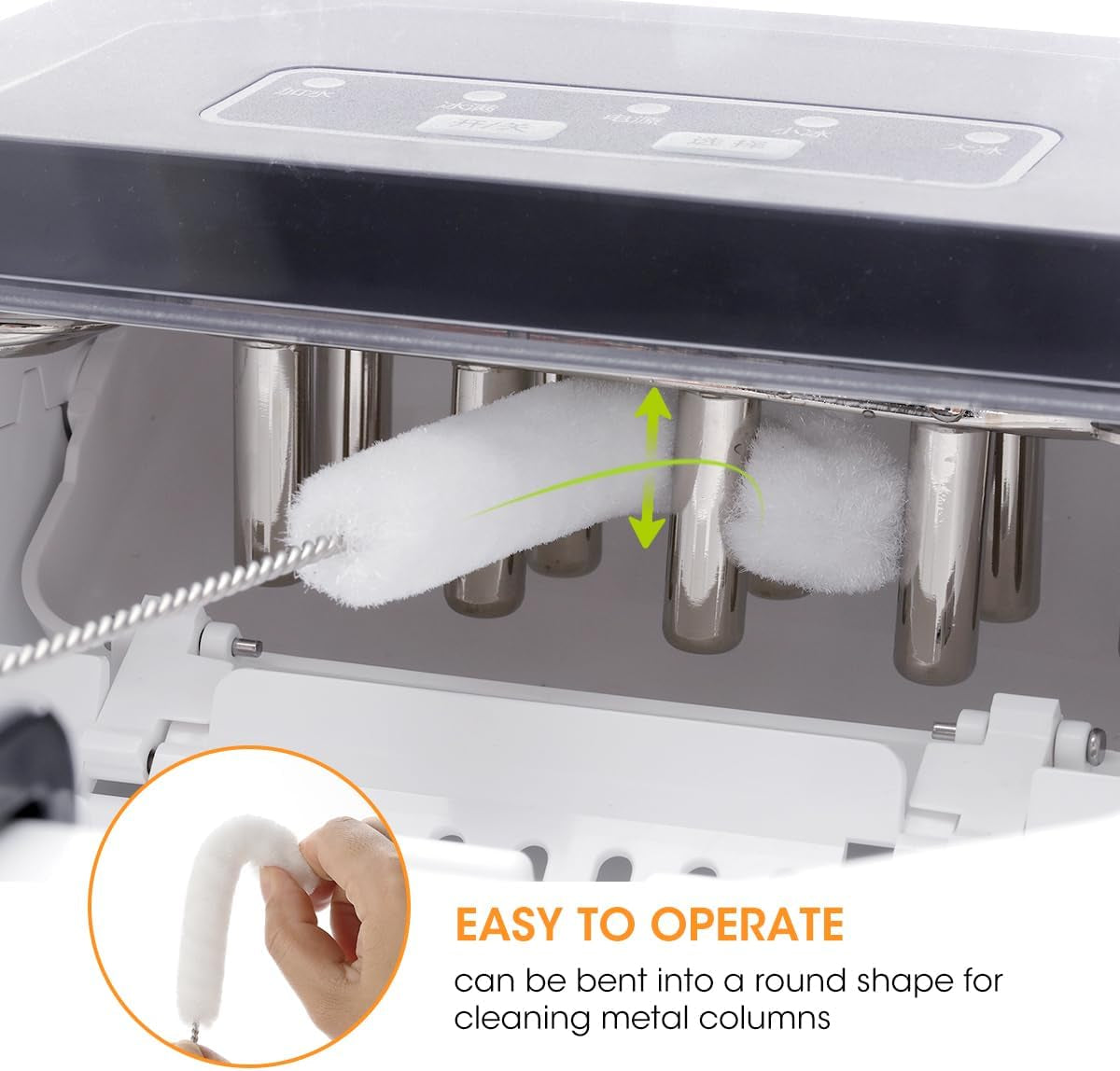 AIEVE Ice Machine Cleaner Brush Sets, 10 Pcs Ice Maker Cleaner Tools Kits with C