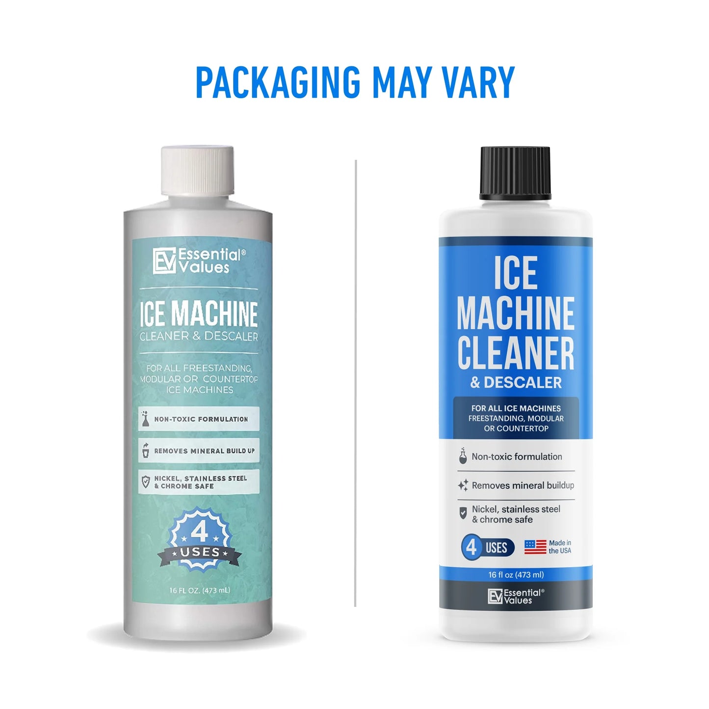 3-Pack Ice Machine Cleaner and Descaler - Concentrate Kitchen Cleaner Kit, Fragrance Free, 16 Fl Oz, 3 Count