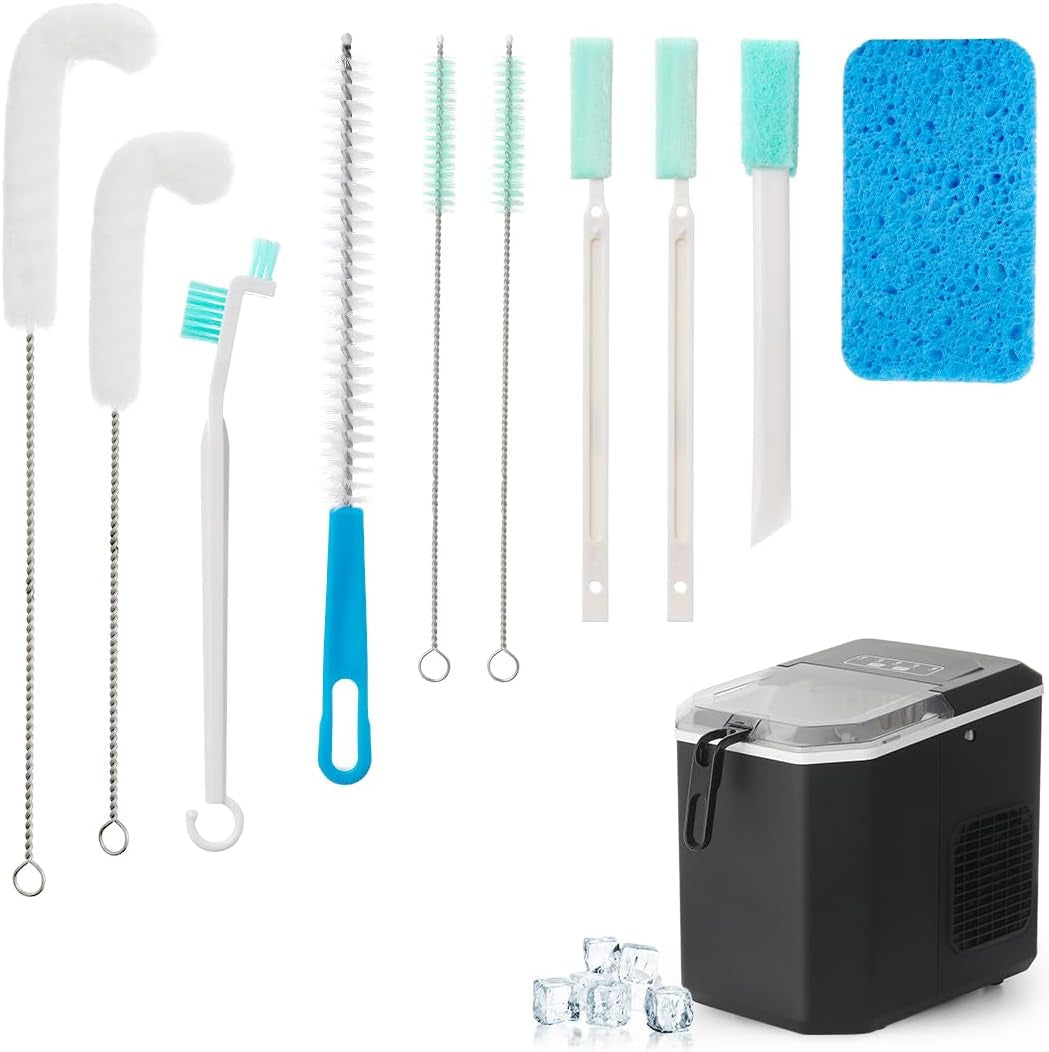 AIEVE Ice Machine Cleaner Brush Sets, 10 Pcs Ice Maker Cleaner Tools Kits with C